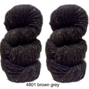 200g Aran Tweed Garn Irish Donegal Kilcarra 100% Wolle (braun grau 4801)