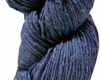 Hilo Aran Tweed de 100 g, color azul vaquero 4713, lana irlandesa Donegal Kilcarra, 100 % lana.