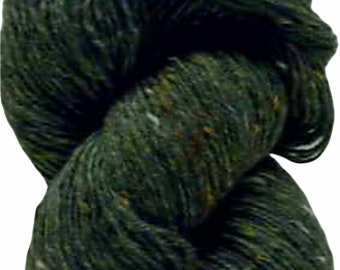 100 g de fil Aran Tweed irlandais Donegal Kilcarra 100 % laine (vert forêt 4756)