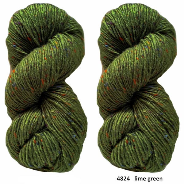 200g Aran Tweed Fil Irlandais Donegal Kilcarra 100% laine (vert citron 4824)