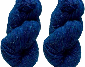 Hilo de tweed Aran de 200 g, irlandés Donegal Kilcarra, 100 % lana (azul intenso 4896)