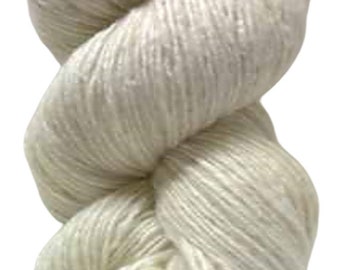 Hilo Aran Tweed de 100 g, tweed blanco 1443, Irish Donegal Kilcarra, 100 % lana.