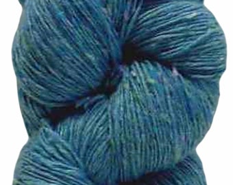 100 g de fil Aran Tweed irlandais Donegal Kilcarra 100 % laine (bleu clair 4805)