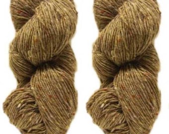 Hilo Aran Tweed de 200 g, color caramelo, 4804, Irish Donegal Kilcarra, 100 % lana.
