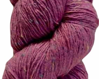 100 g de fil Aran Tweed irlandais Donegal Kilcarra 100 % laine (rose 4735)