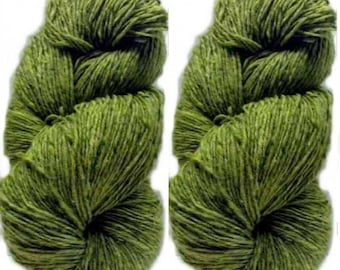 200g Aran Tweed Yarn Irish Donegal Kilcarra 100% wool (light green 4885)