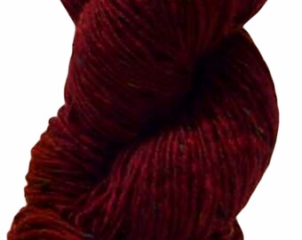 Hilo Aran Tweed de 100 g, color rojo intenso 4754, Irish Donegal Kilcarra, 100 % lana.