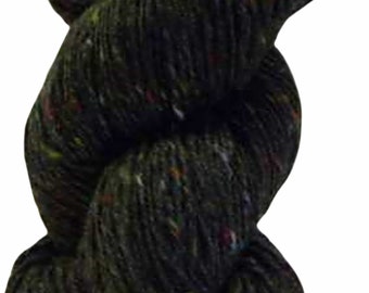 Hilo Aran Tweed de 100 g, color verde cazador 4715, lana irlandesa Donegal Kilcarra, 100 % lana.