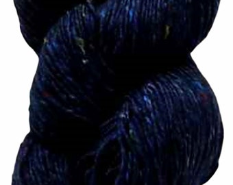 100g Aran Tweed Yarn Irish Donegal Kilcarra 100% wool (midnight blue 4898)