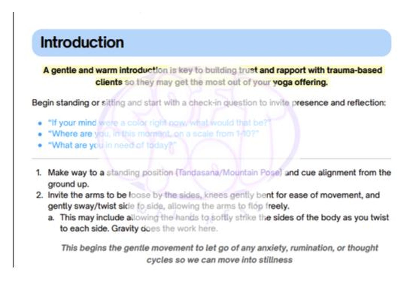 Trauma-informed Full Body Yoga Sequence With Script, Modifications, and ...