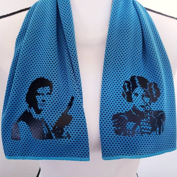 Star Wars Cooling Towel, Light Side, Athletic Towel, Sports Accessory, Disney Parks, Disney Vacation Essential, Princess Leia and Han Solo