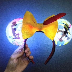 Pinocchio Minnie Ears Headband, Jiminy Cricket Ears, Nighttime Surprise Ears, Magic Kingdom, Ready to Ship, Vacation Minnie Ears, Classic