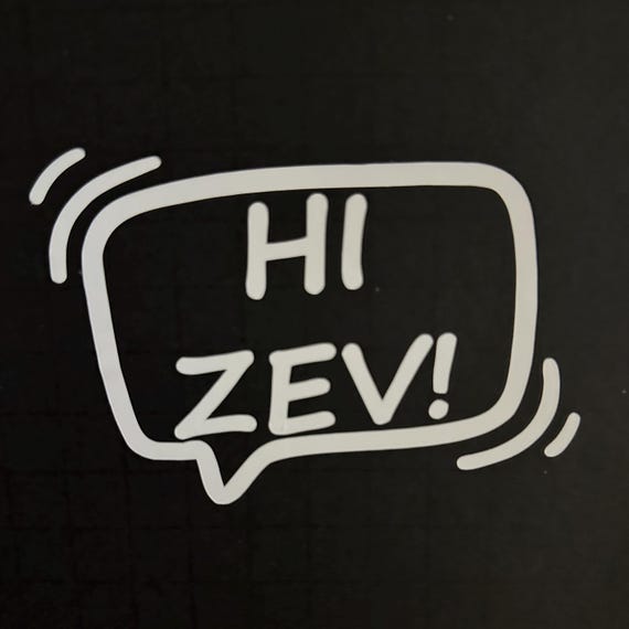 Hi Zev! Window Sticker - Etsy