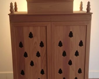 Handmade Wooden Pooja Mandir, Spiritual Home Temple, Altar Shrine