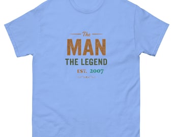The Man, The Legend Men's T-shirt with year personalisation for the perfect gift