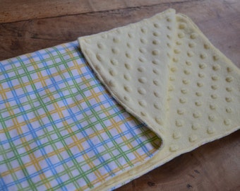 Yellow Minky Baby Blanket