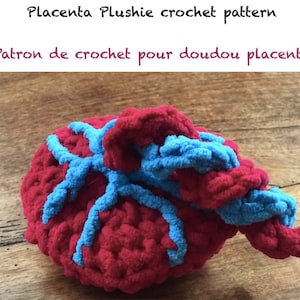 Placenta plushie crochet pattern