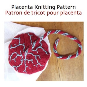 Placenta for Childbirth Education Billingual Knitting Pattern