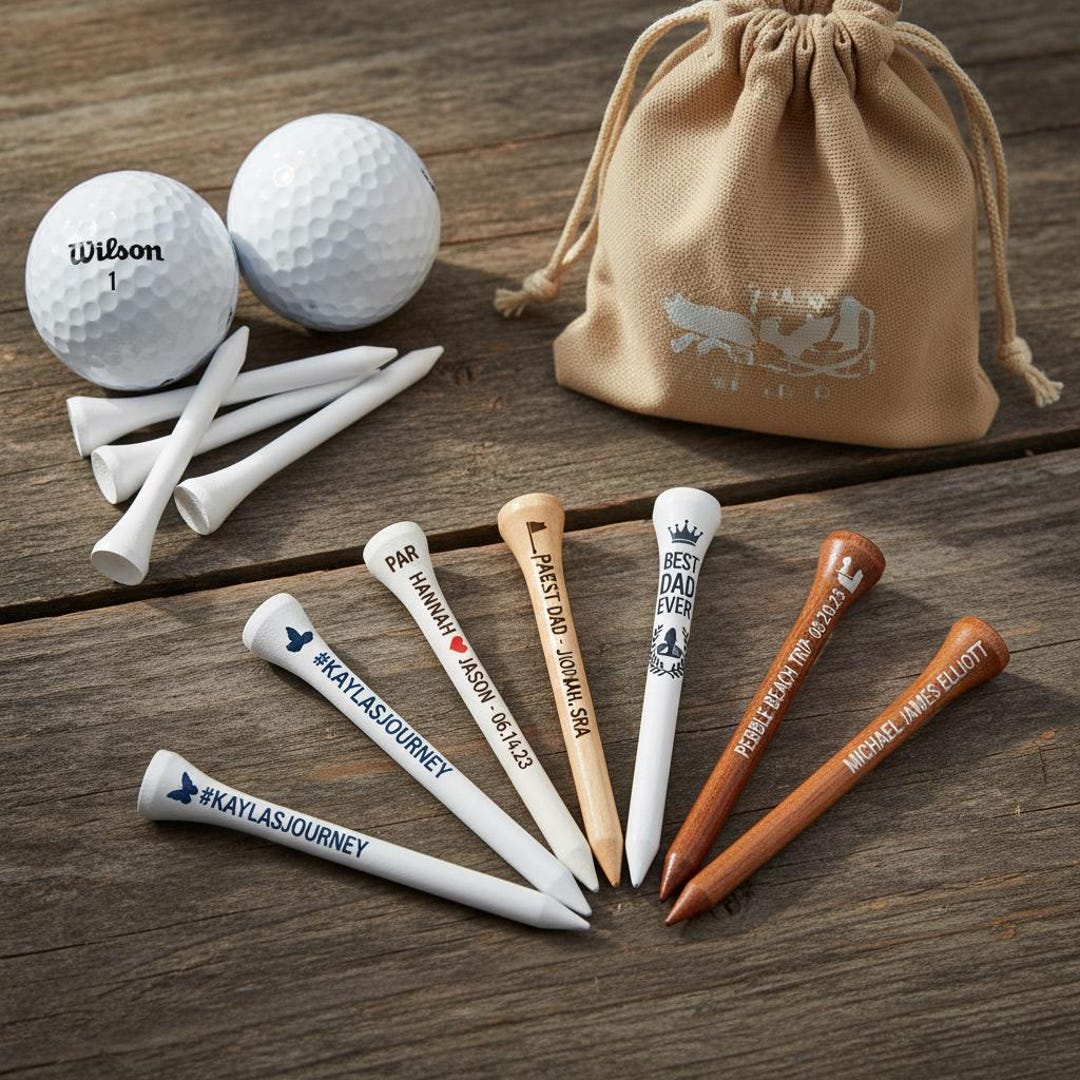 Personalized Engraved Golf Tees: Groomsman Gift - Etsy