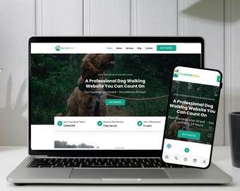 Custom Dog Walking Website Template – Ready-to-Launch Pet Business Site Design