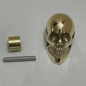 Mango de calavera de latón náutico para bastones, estilo antiguo vintage. Un hermoso regalo. Tamaño: 5 pulgadas.