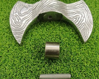 Poignée de canne design en laiton massif en forme de hache, embout de canne vintage (11 cm)