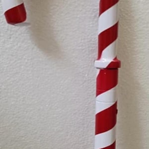 Bengalas de Papai Noel, Bengala de Doces, Bengala Perfeita para Presente de Natal, 37 Polegadas, Cor Vermelha/Branca