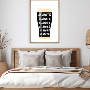 Sláinte Wall Art Set | Guinness Inspired Print | Irish Pub Decor | 9 Colors, 2 Designs | Irish Toast Printable, St Patrick’s Day Gift