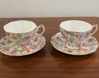 Royal Cotswolds China Tea Cup and Saucer Set of 2