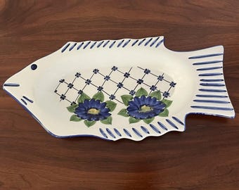 Fish Platter Serving Dish or Wall Decor Handpainted in Portugal