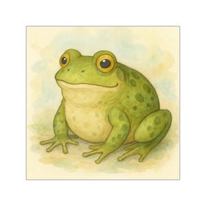 Whimsical Frog Vinyl Stickers | Cute Nature Decor, Laptop Accessories, Kids&#39; Room, Frog Lovers, Eco-Friendly Art