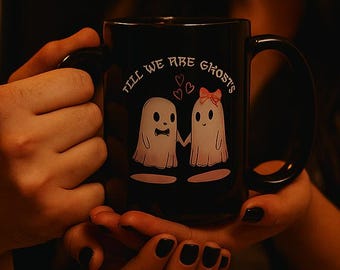 Spooky Ghost Couple Mug – Gothic Halloween Gift