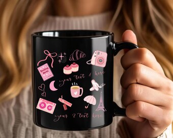 Custom Doodle Coffee Mug – Personalized Illustration Gift