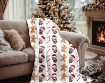 Funny Christmas Blanket Personalized Custom Holiday Throw, Cozy Winter Decor