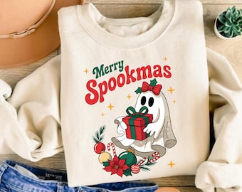 Merry Spookmas Sweatshirt | Funny Goth Christmas Crewneck