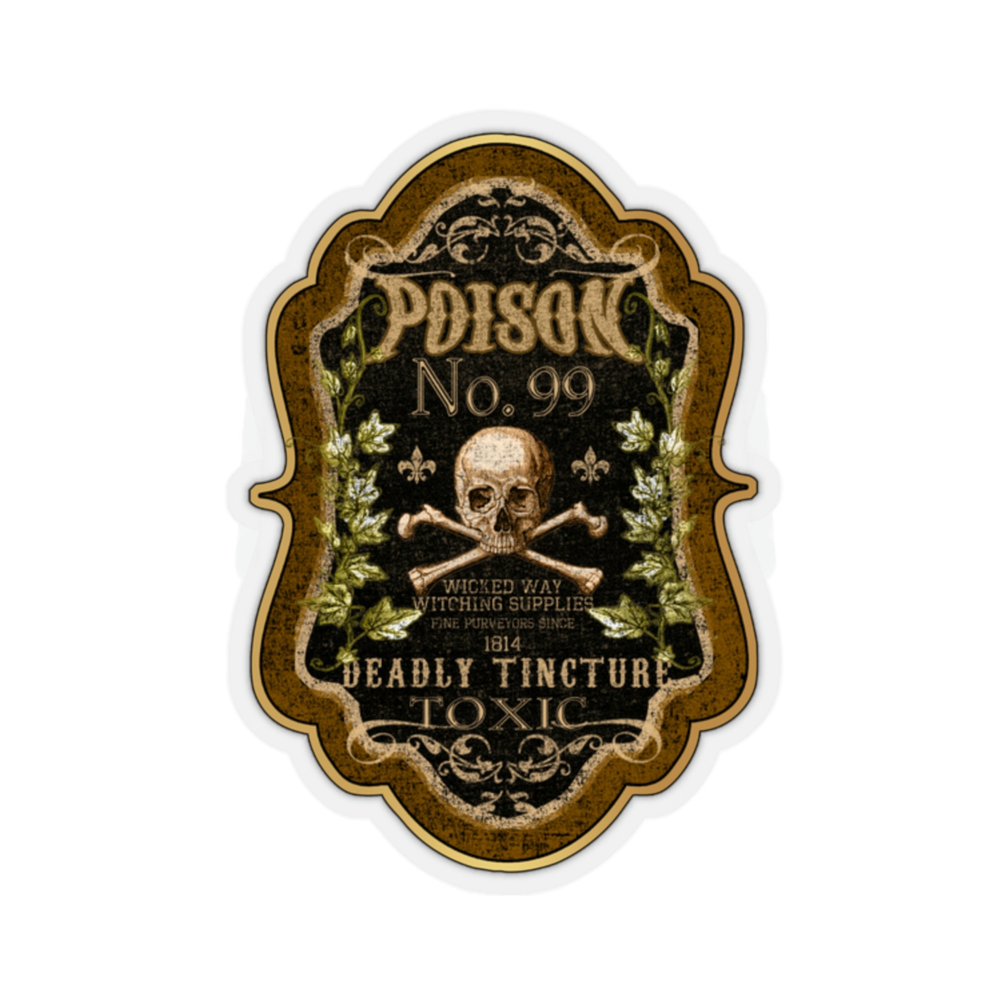 Vintage Poison Apothecary Bottle Halloween Label Kiss-cut - Etsy