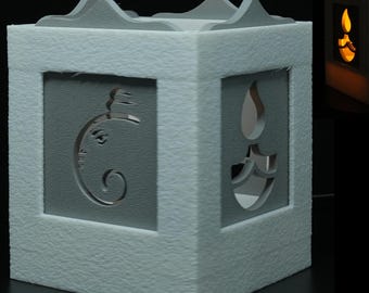 Portavelas de té con Ganesh y Deepam impreso en 3D: decoración moderna para el hogar, juego de 2