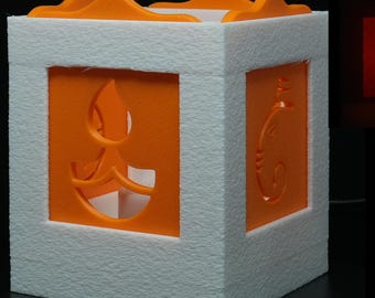 Portavelas de Ganesh y Deepam: Decoración moderna impresa en 3D, juego de 2