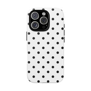 Tough Cases, Rugged Phone Cover, Protective Cellphone Case, Durable Mobile Case, Polka Dot Hard Shell