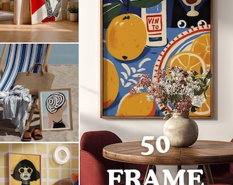 50 Gallery Frame Mockup Bundle, Multiple Frame Mockup, PSD Frame Mockup, Photoshop Frame Mockup Bundle, Wall Art Mockup Bundle, Smart Object