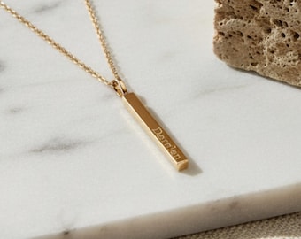 Bar Urn Necklace: Silver Cremation Jewelry, Custom Ash Holder Pendant, Memorial Keepsake