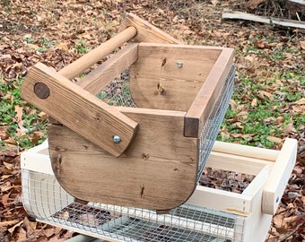 Harvest basket, garden trug, garden hod, garden basket, egg basket, wood basket for garden, perfect gift for gardener