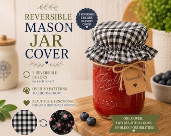 Reversible Mason Jar Cover: Washable Sourdough Starter Lid