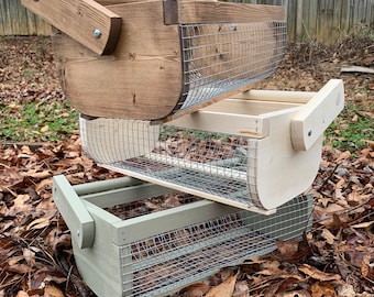 Harvest basket, garden trug, garden hod, garden basket, egg basket, wood basket for garden, perfect gift for gardener,