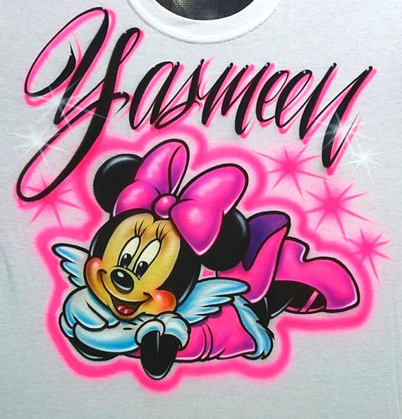 Minnie mouse airbrush shirts Clearance