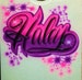 Airbrush T Shirt Script Name, Cursive Font, One Word Included 