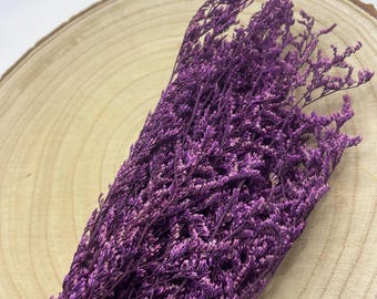 Ramo de Limonium morado seco, lavanda marina