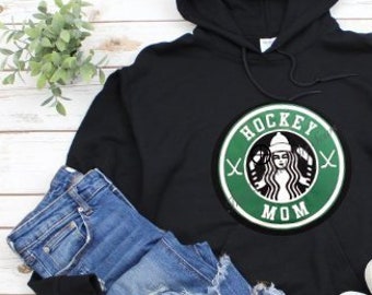Hockey Mom Coffee Themed Hoodie