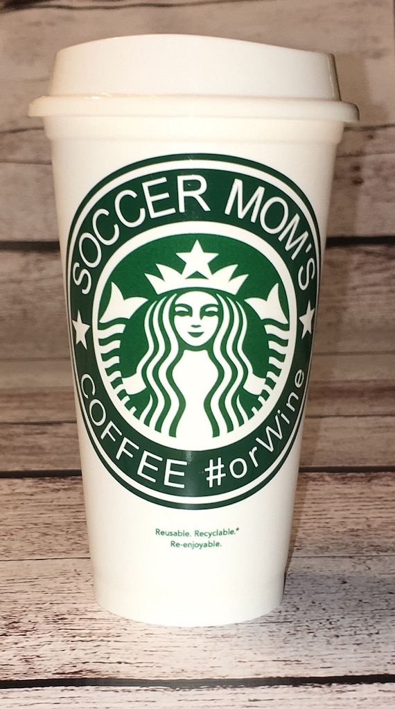 Soccer Mom's Starbucks Coffee or Wine Travel Tumbler 