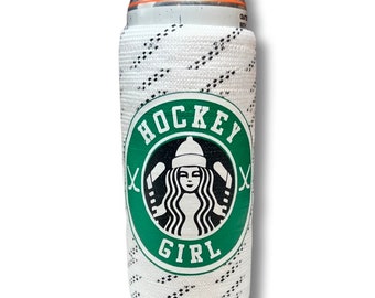 SLIM CAN 12oz Hockey Girl Hockey Lace Slim Can Cooler Sleeve